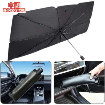 Cubre parabrisas plegable de baston