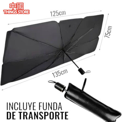 Cubre parabrisas plegable de baston