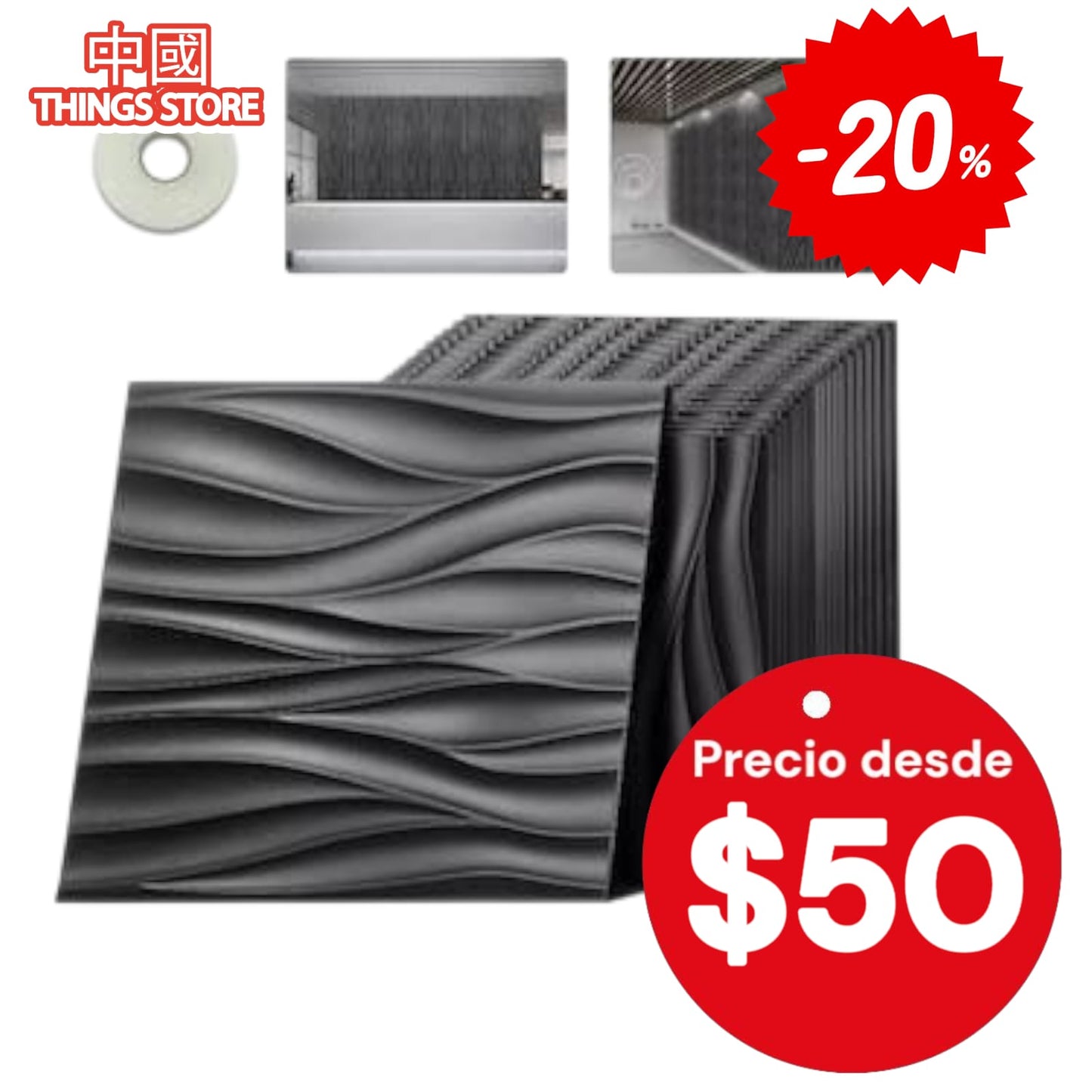 PANEL 3D DE PVC