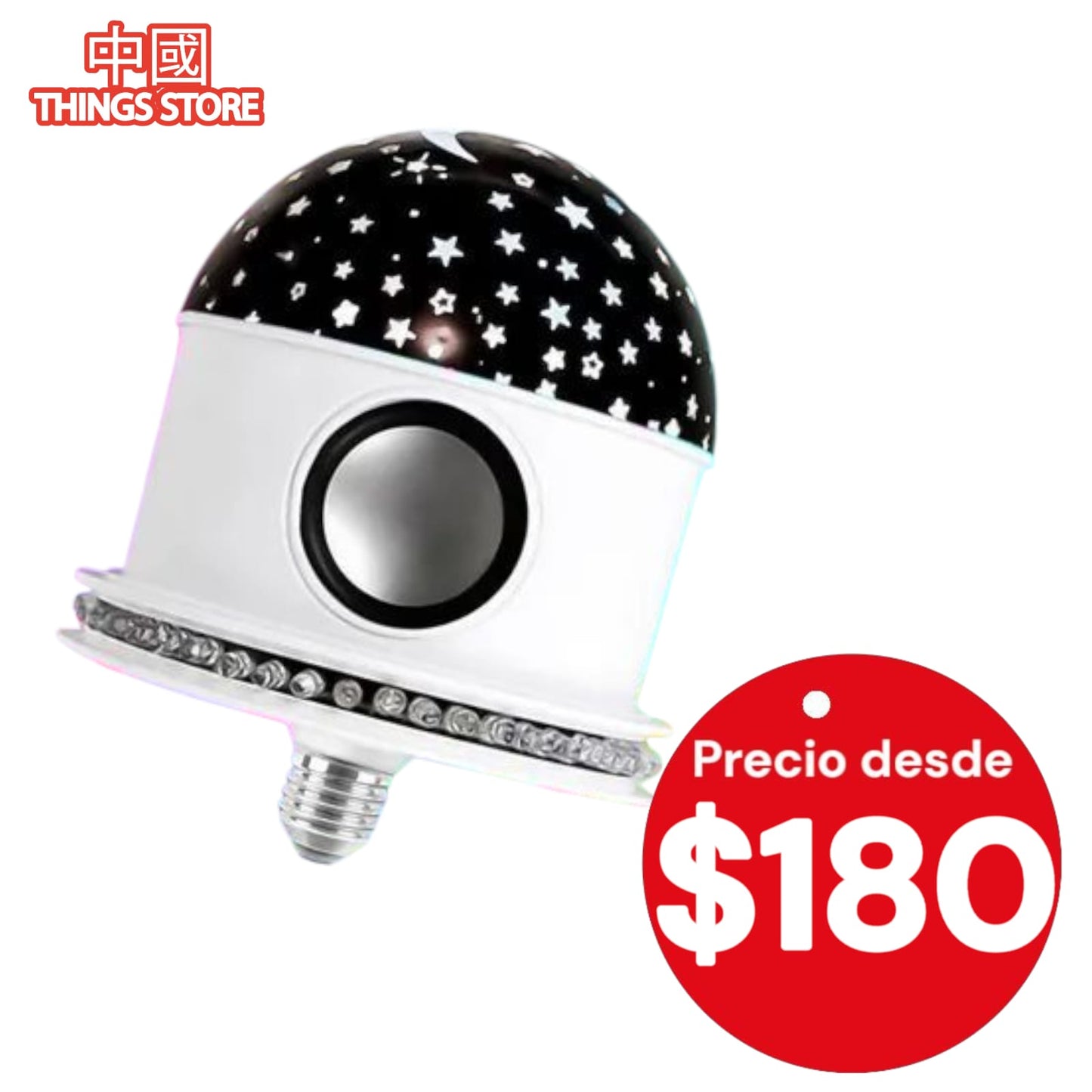 Foco bocina con proyector