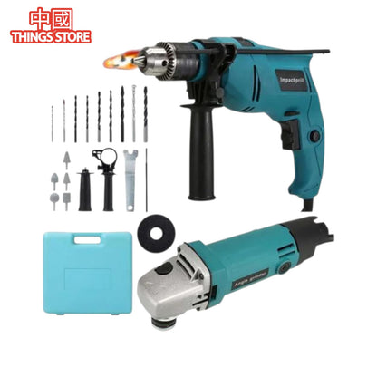 Taladro con cortadora y esmeril