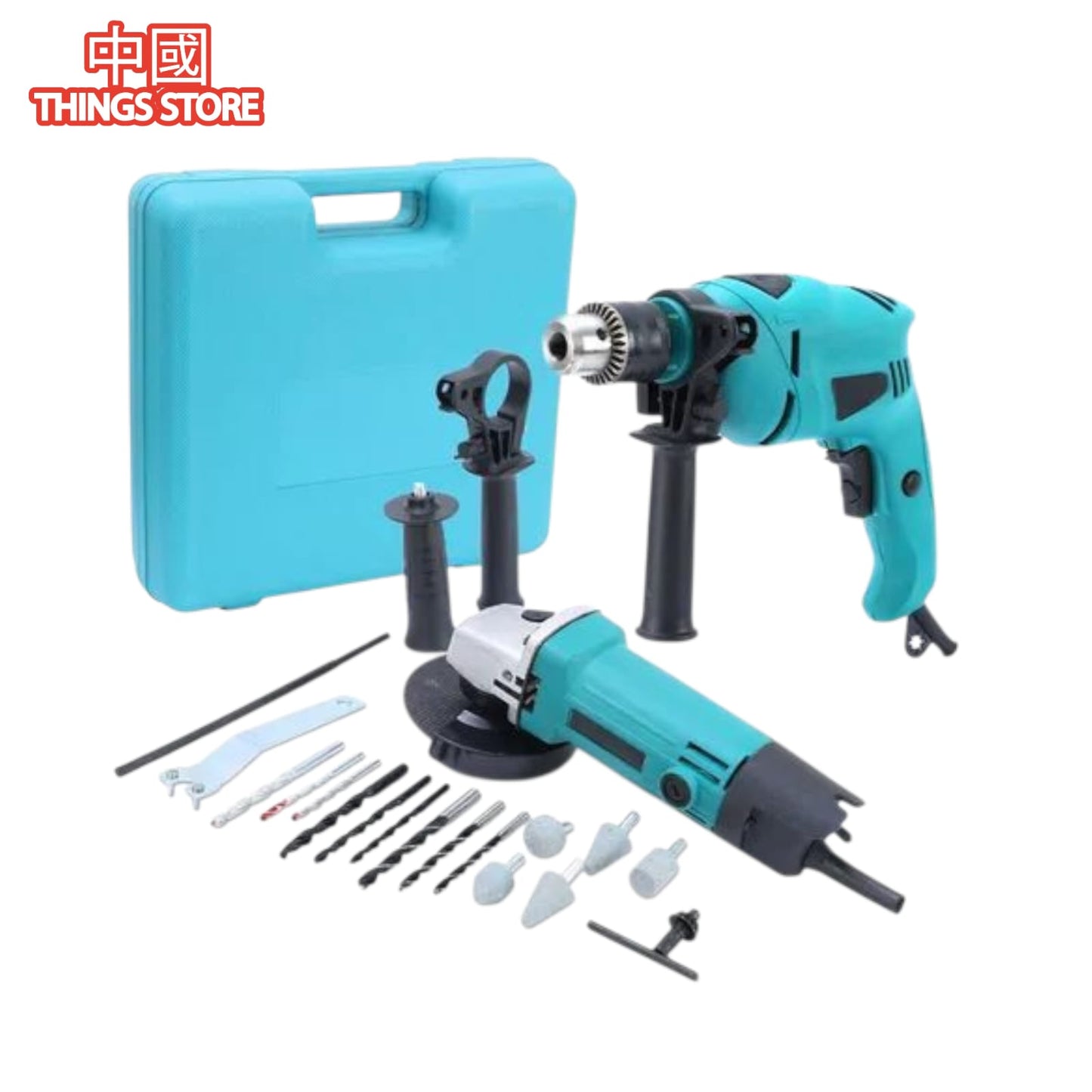 Taladro con cortadora y esmeril