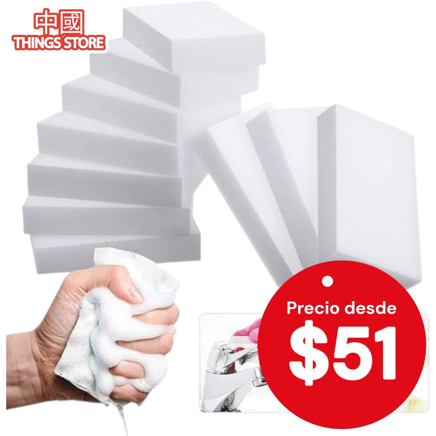 Paquete de 10 esponjas magicas