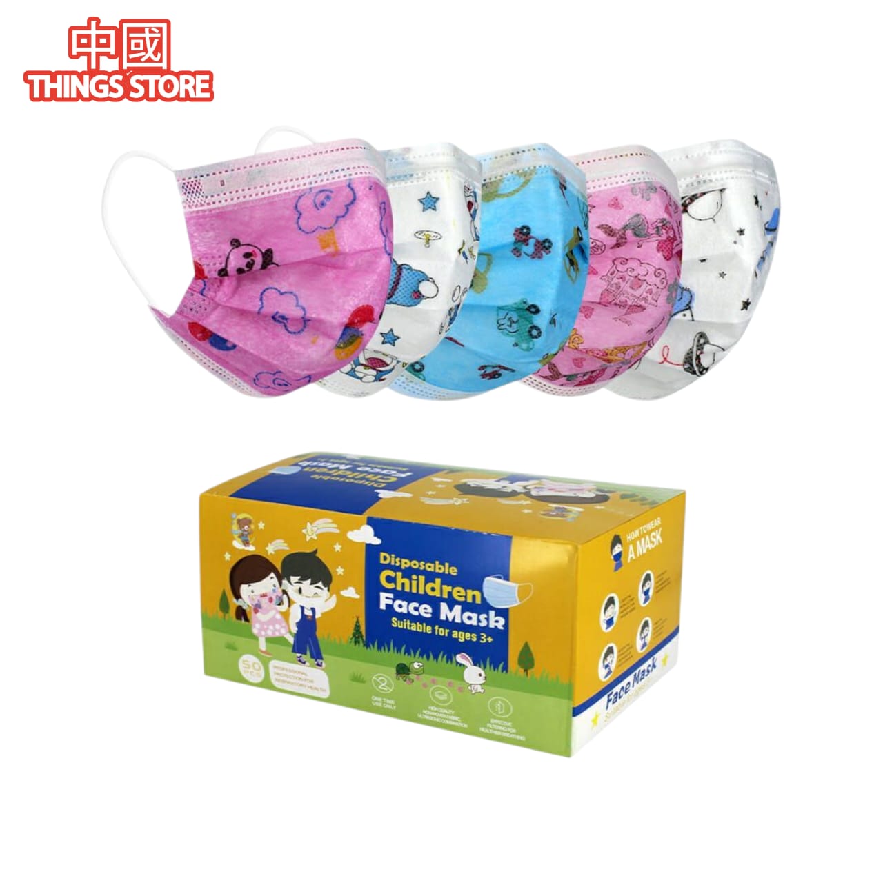 Cubrebocas tricapa infantil