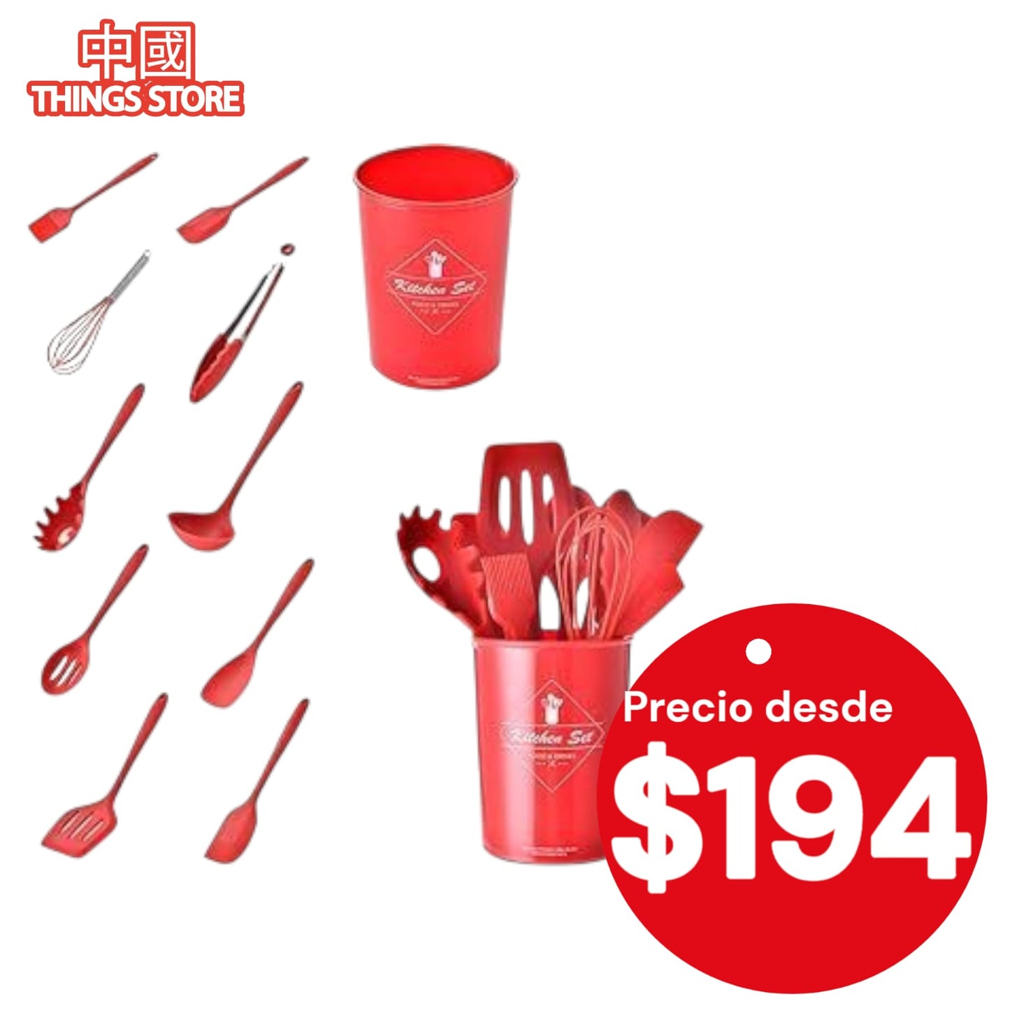 kit de utensilios de silicon