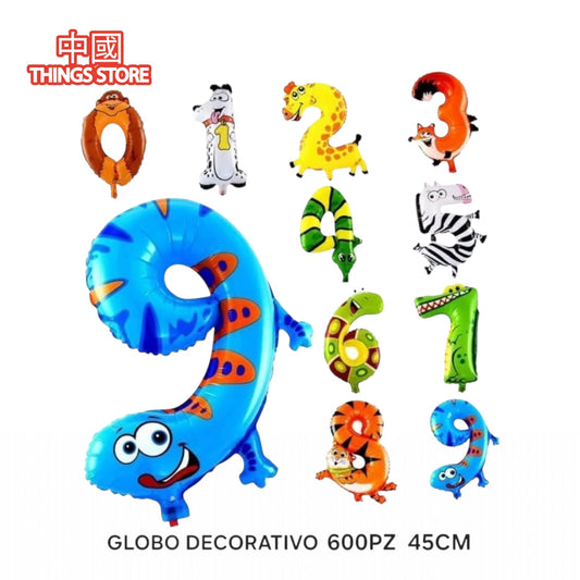 Globos numéricos de animales