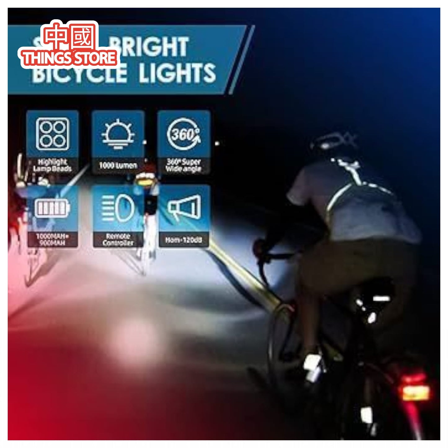 Lampara de bicicleta trasera y delantera