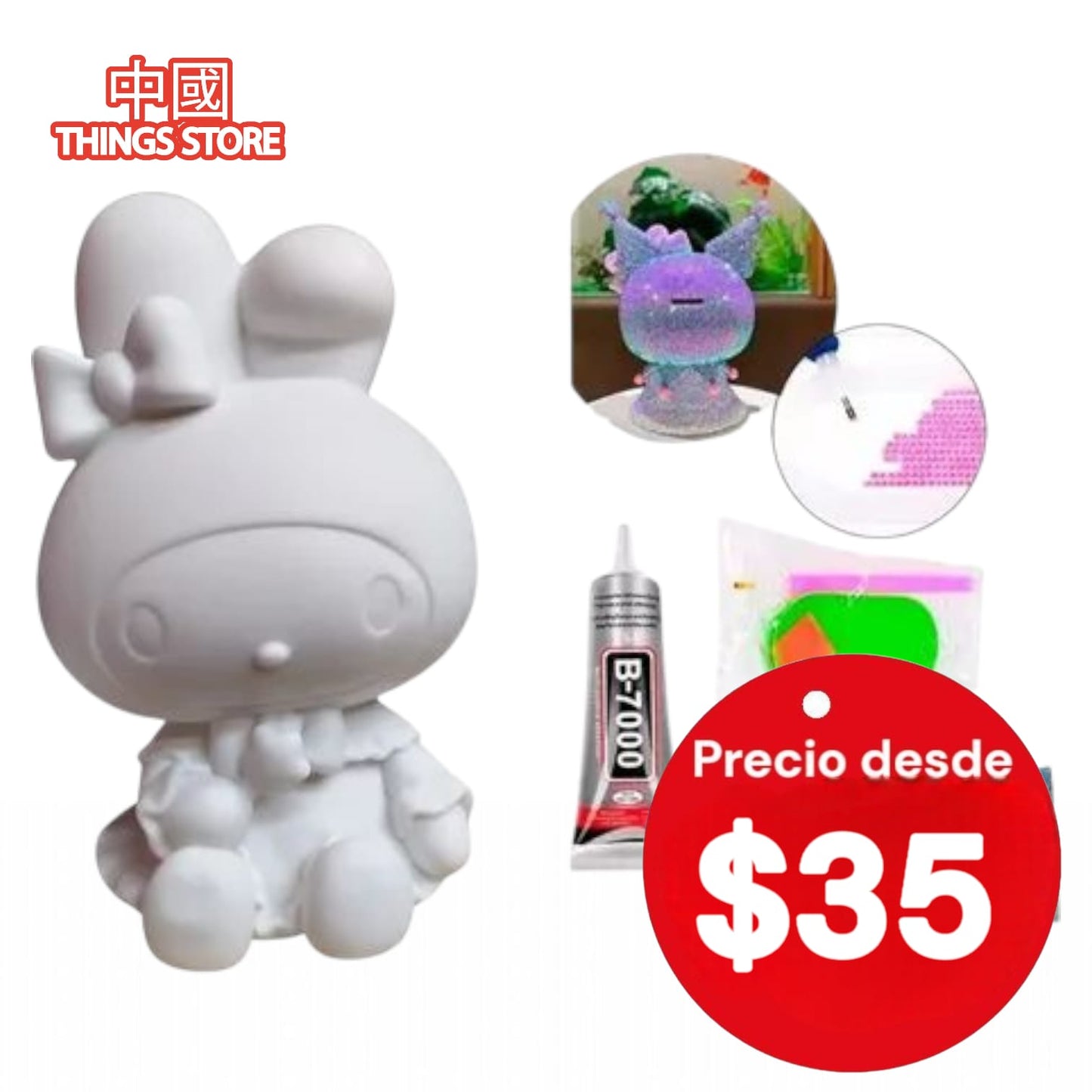 Figura decorativa de diamantes