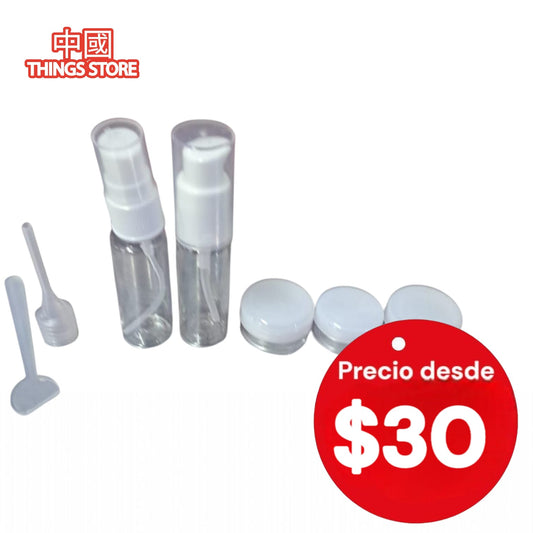 Set de botellas para viaje