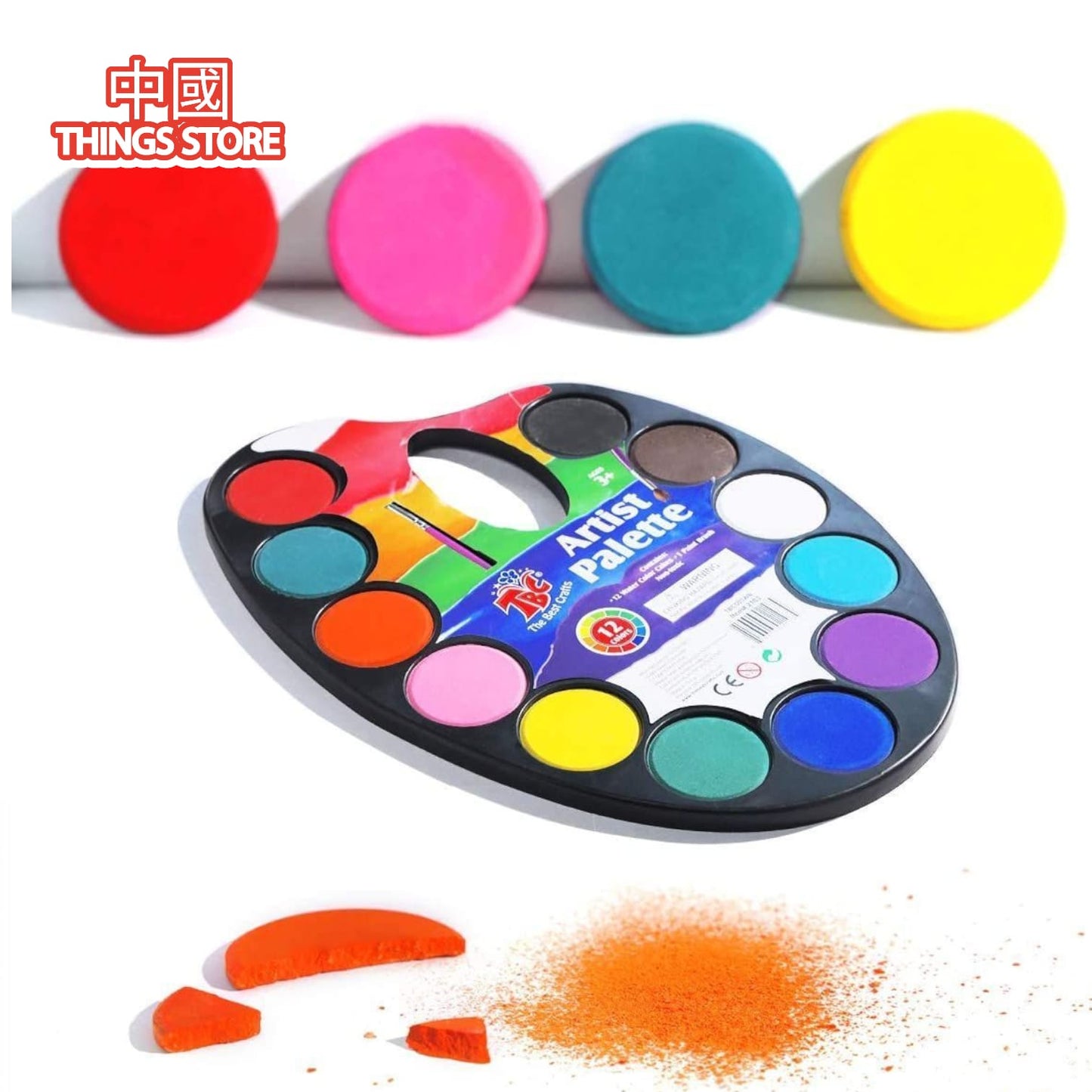 Acuarela de 12 colores grande