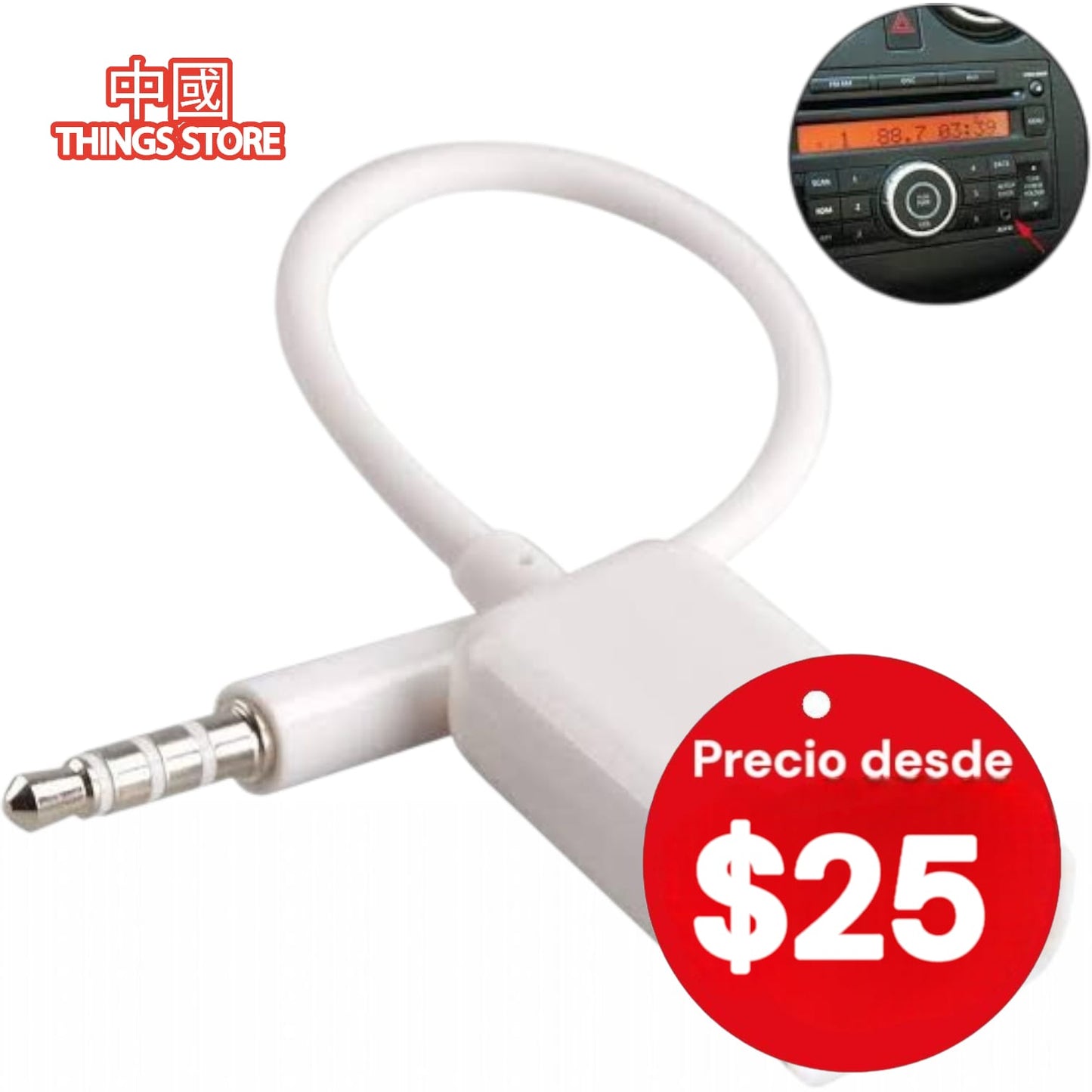 Adaptador de usb a auxiliar