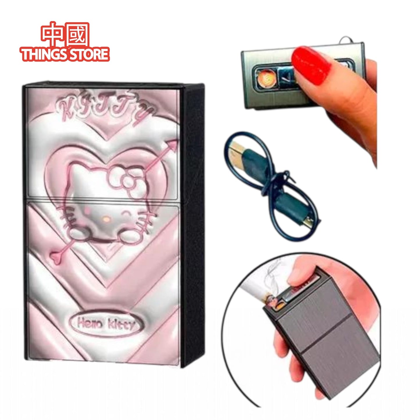 Cigarrera con encendedor