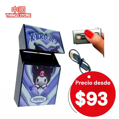 Cigarrera chica con encendedor