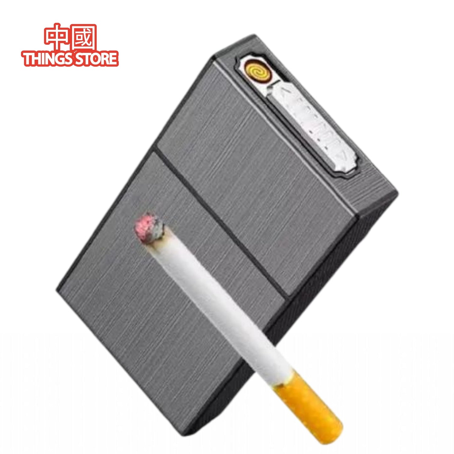 Cigarrera neon con encendedor