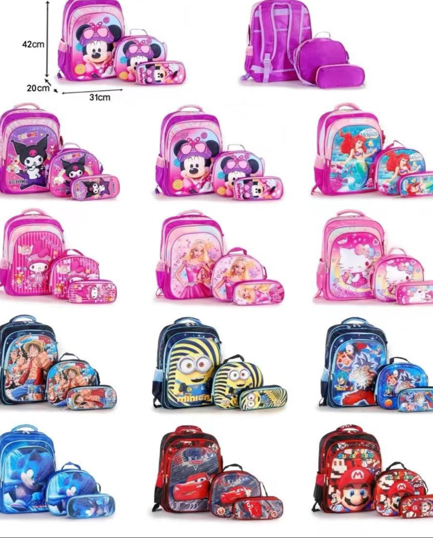 Mochila de 3 pz