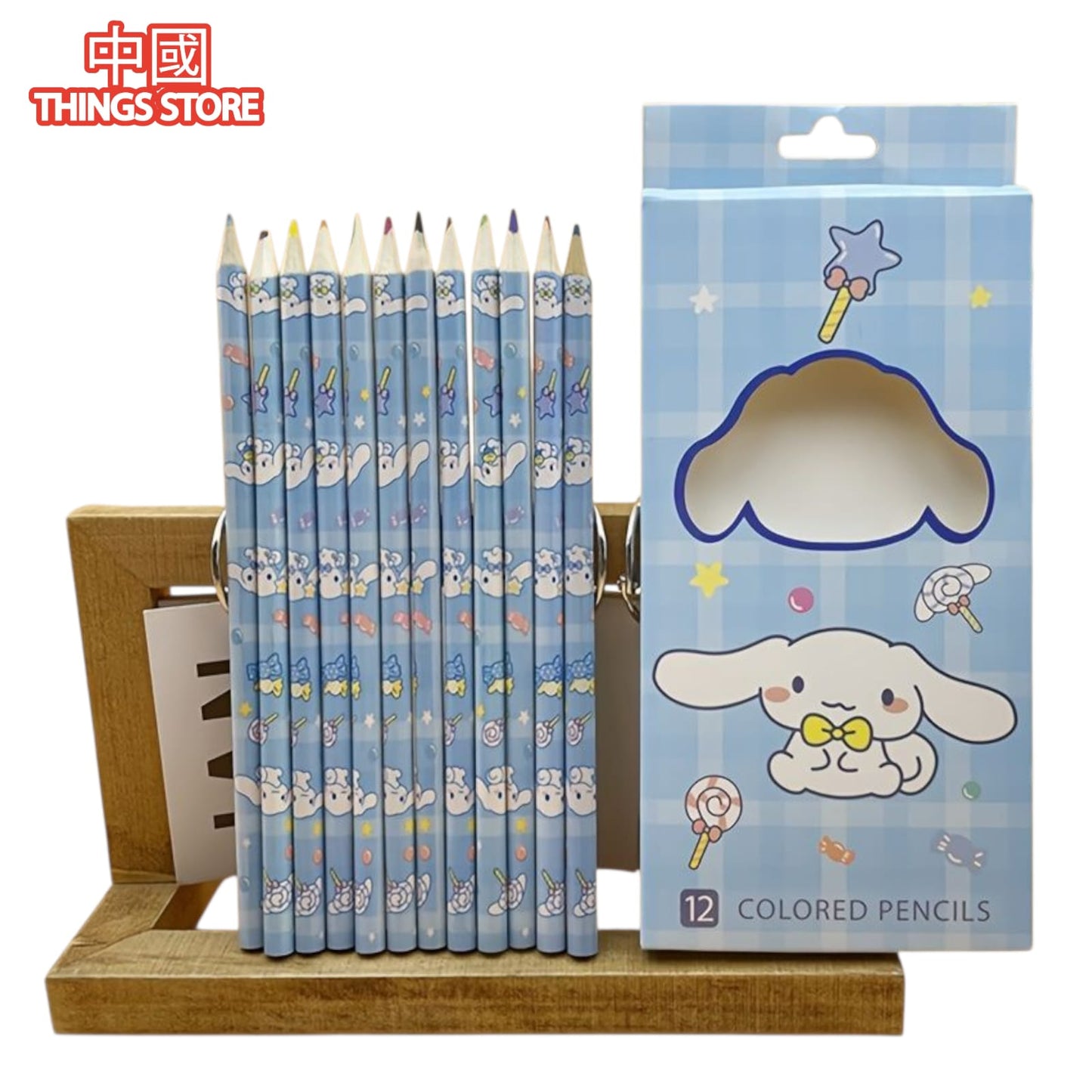 Paquete de lápices de colores con personajes