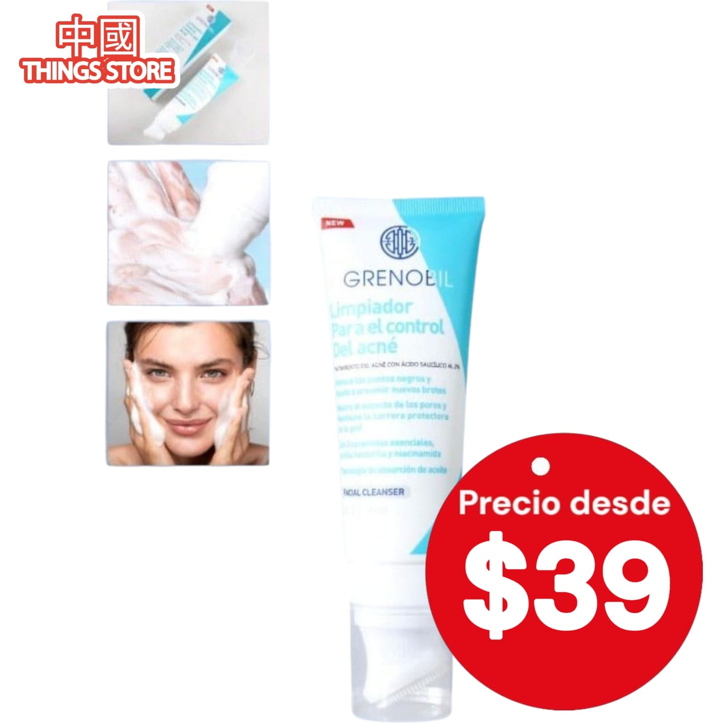limpiador para el control del acne