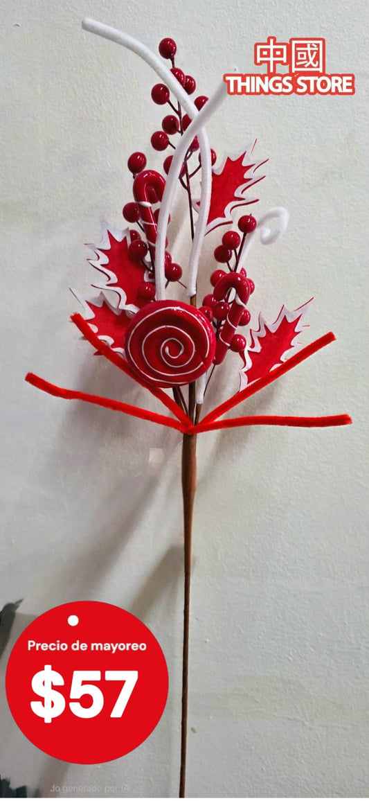 decoración de flores y cerezas