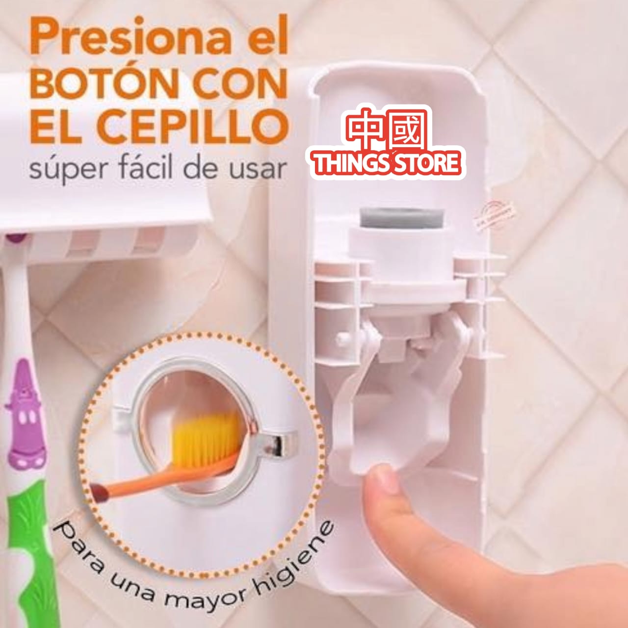 Dispensador de pasta con porta cepillo