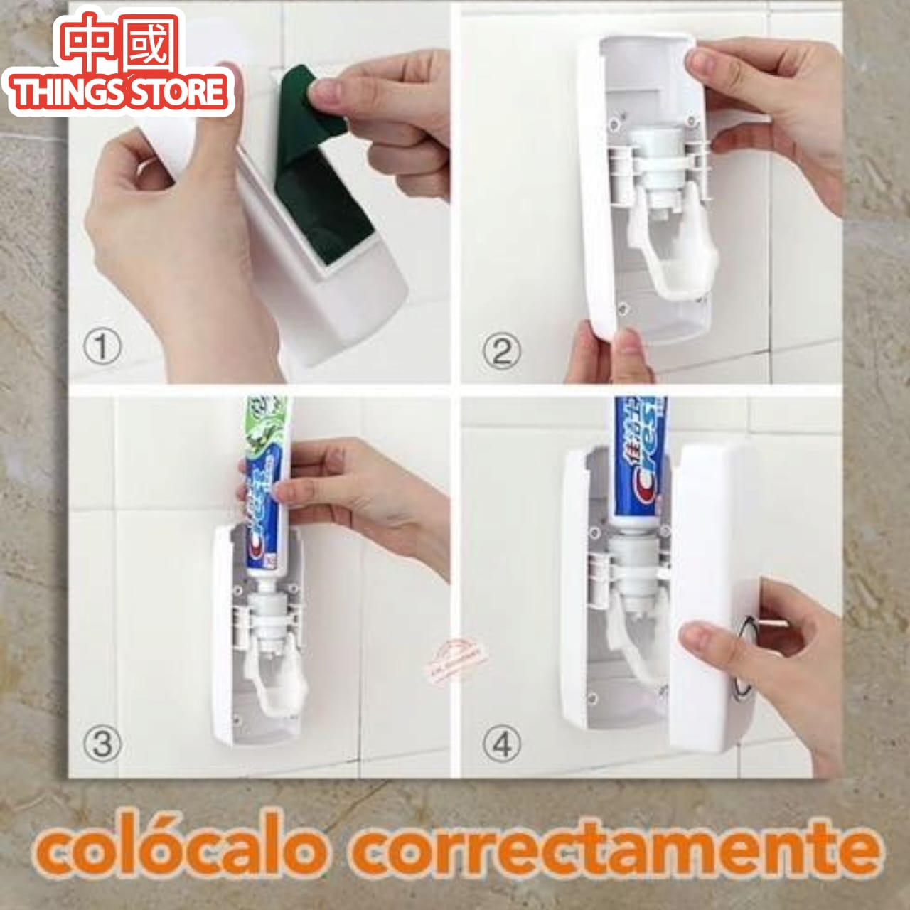 Dispensador de pasta con porta cepillo