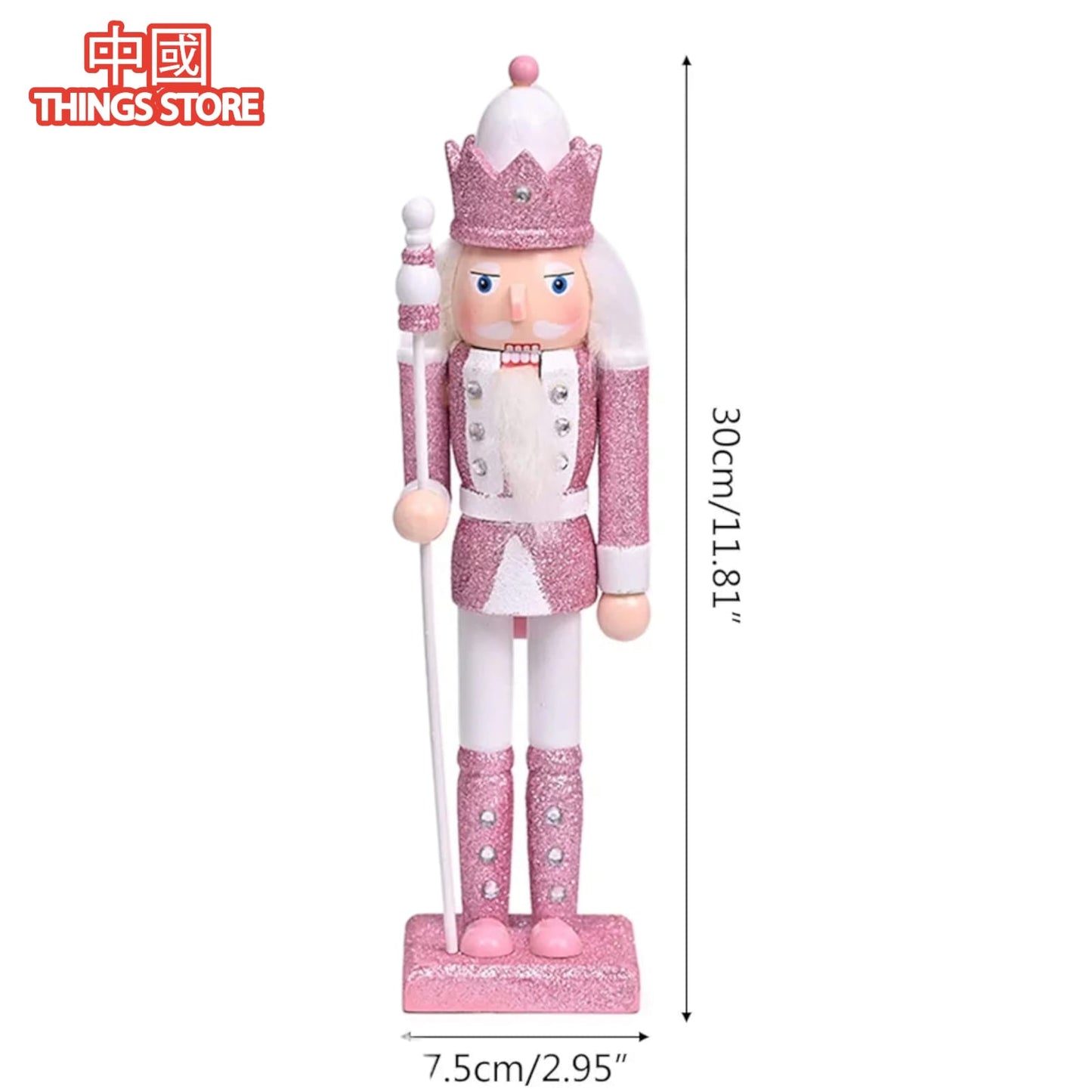 Cascanueces navideño color rosa