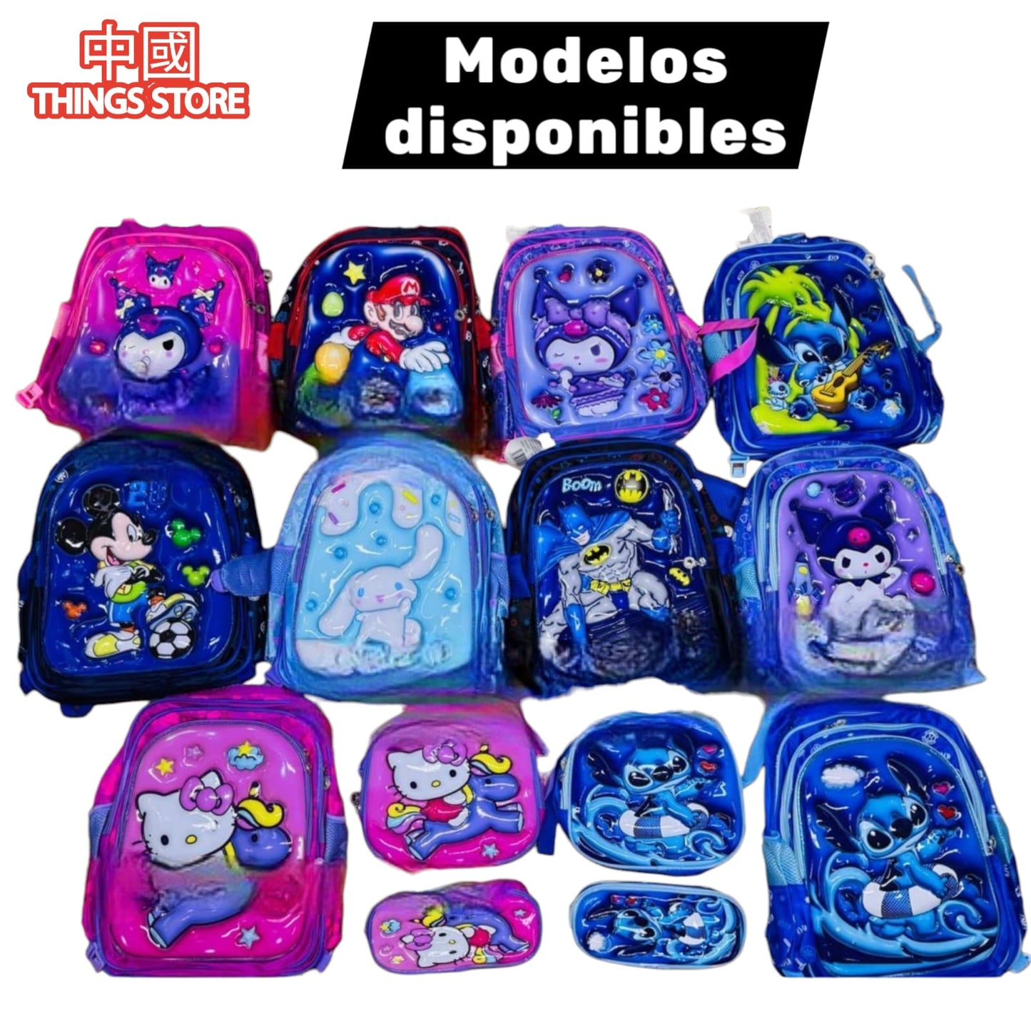 Mochila de 3 pz