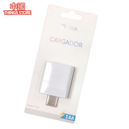 Cubo cargador doble USB