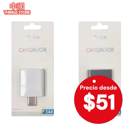 Cubo cargador doble USB