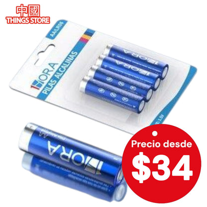 Paquete de 4 pilas AAA