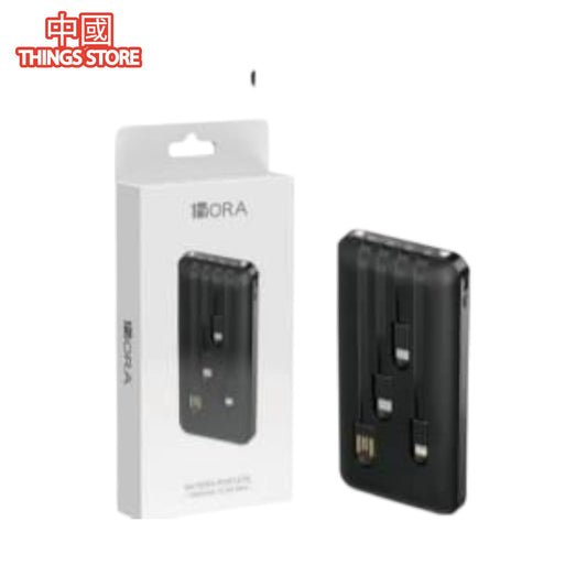 Bateria portátil con cables 10000 MAH