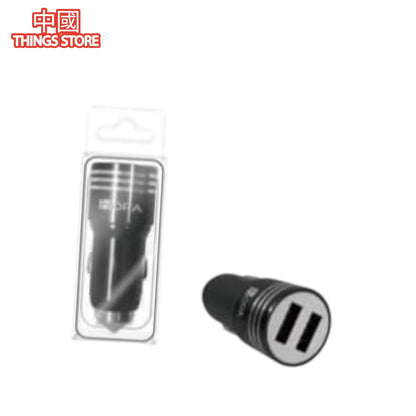Cargador de celular para auto con 2 puertos usb