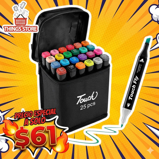 Plumones de doble punta 24pz