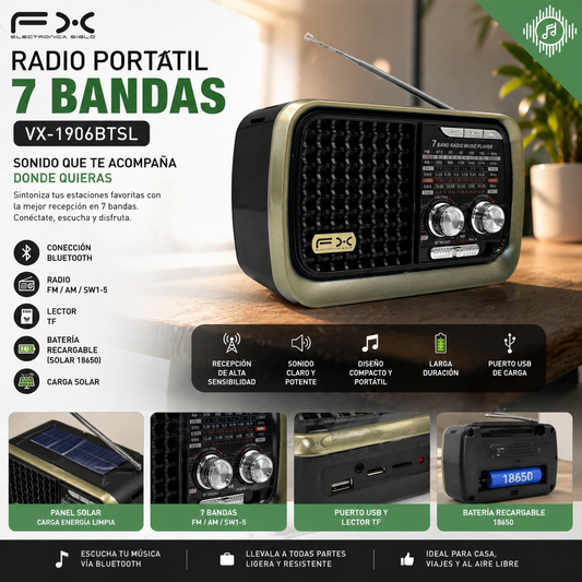 Radio Bluetooth solar