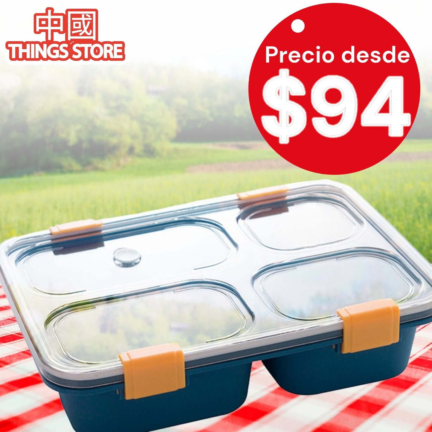 Lunch box de 4 compartimentos