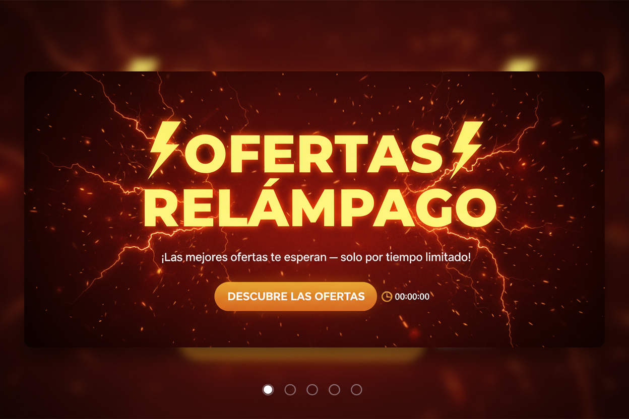 Ofertas Relámpago - Fondo Rojo Naranja