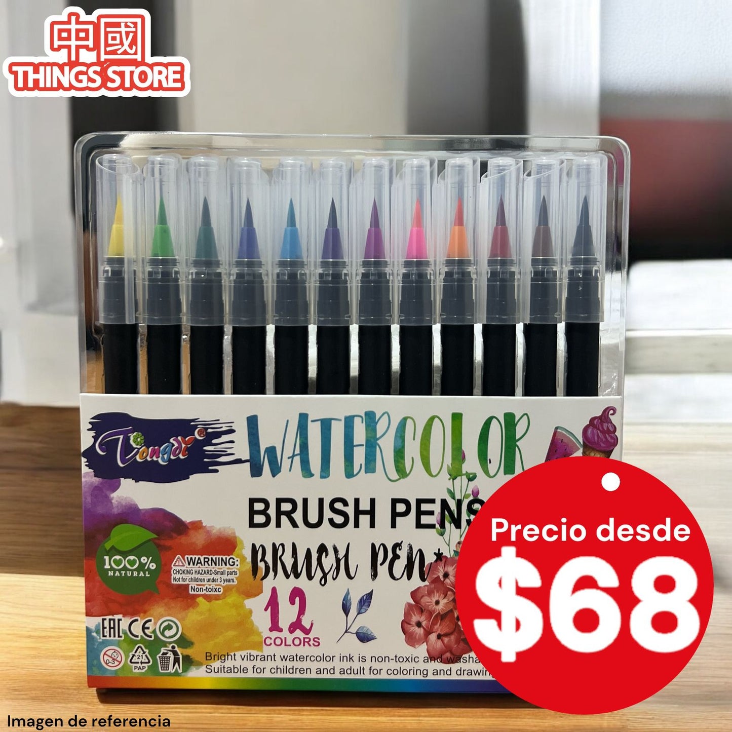 Plumones de punta fina 12pz