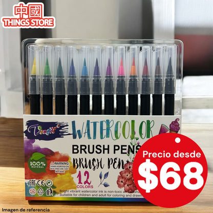 Plumones de punta fina 12pz