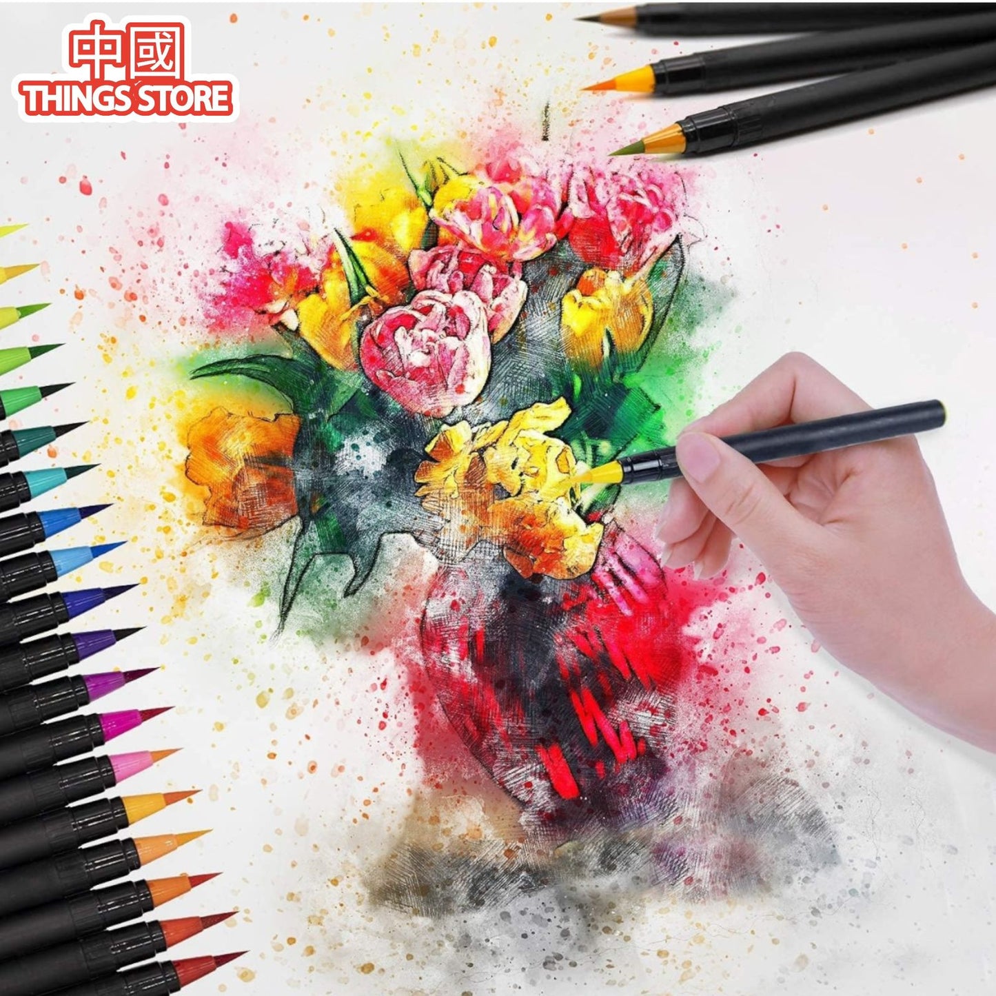 Plumones de punta fina 12pz