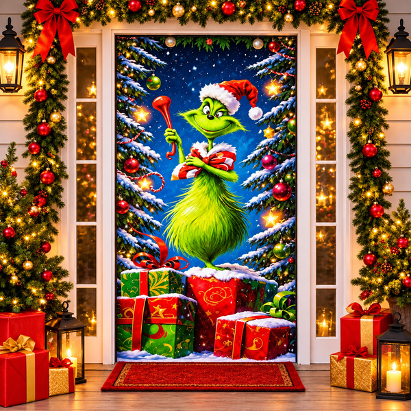 Funda de puerta de grinch🎄