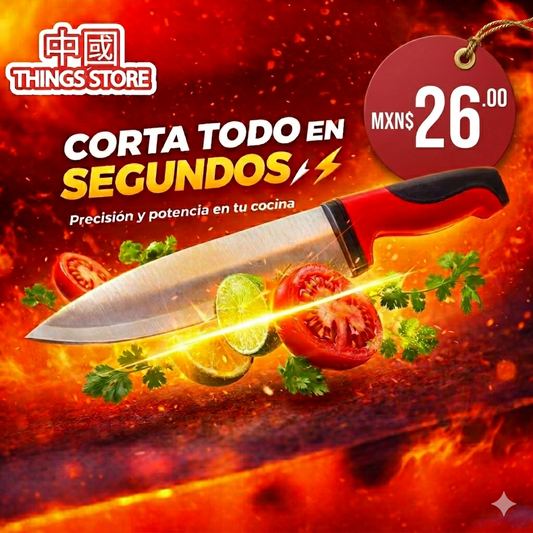 Cuchillo de mango de plástico