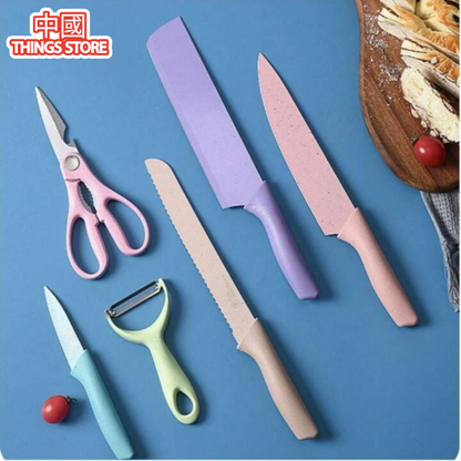 Set de cuchillos color pastel