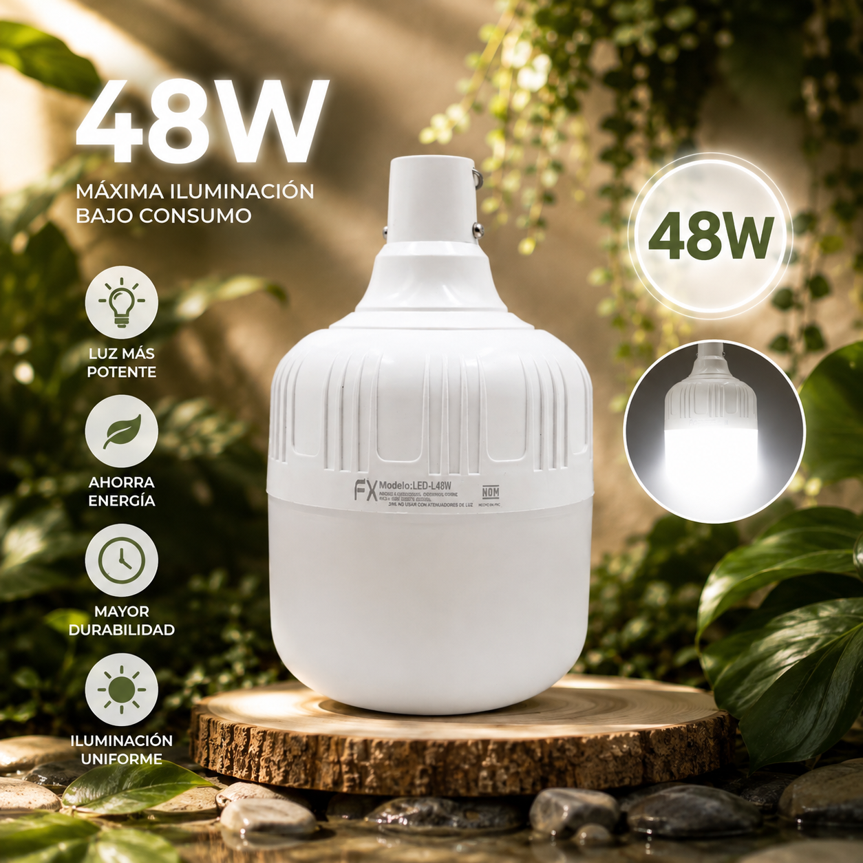 Foco recargable 48w 🧿