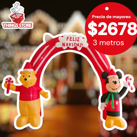 Arco inflable navideño