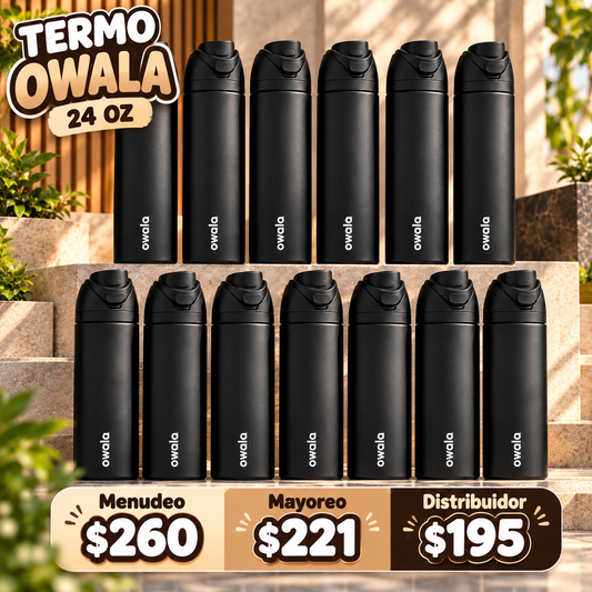 Termo owala negro 24oz 🧿