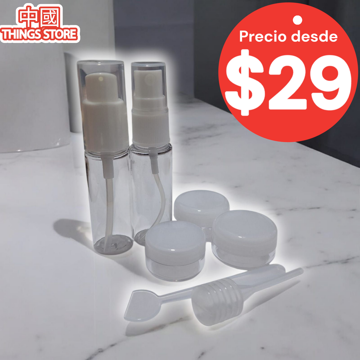 Kit de botellas para viaje