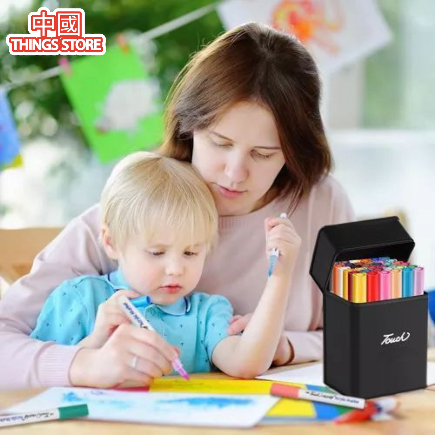 Plumones de doble punta 24pz