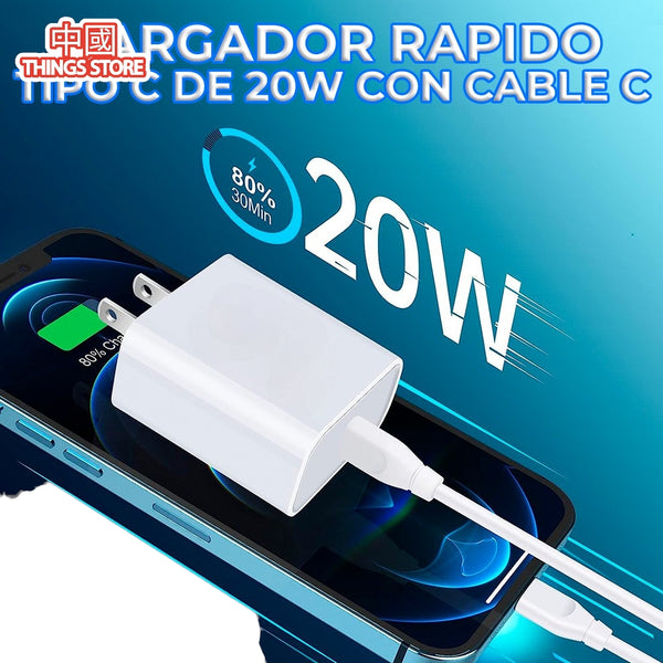 Cargador completo de C a C 20w 1M