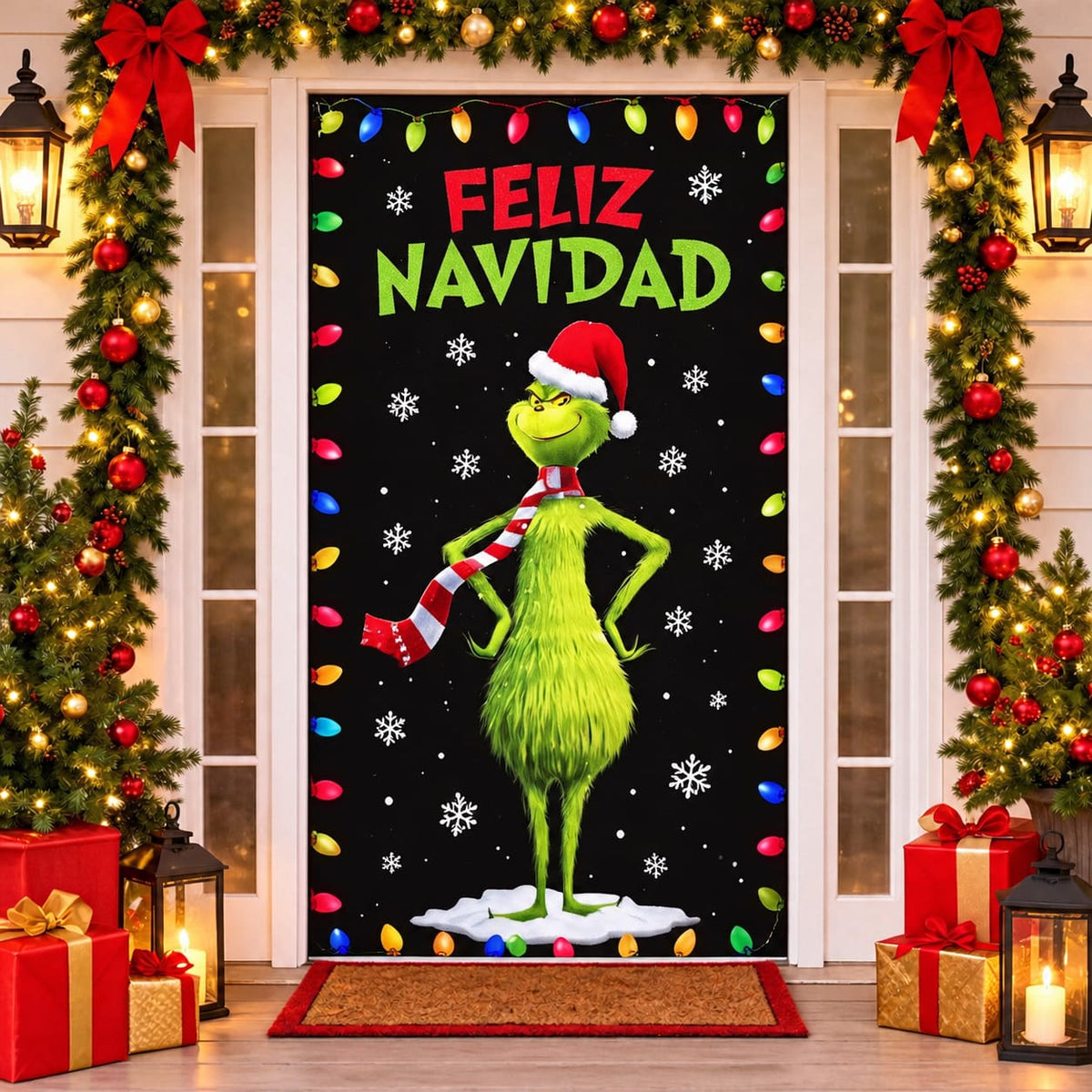 Funda de puerta de grinch🎄