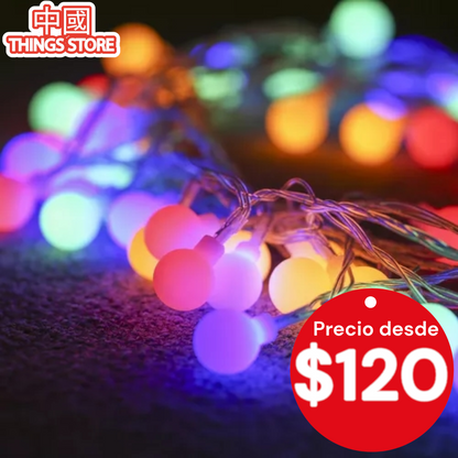 Seria de luz en bola 10metros