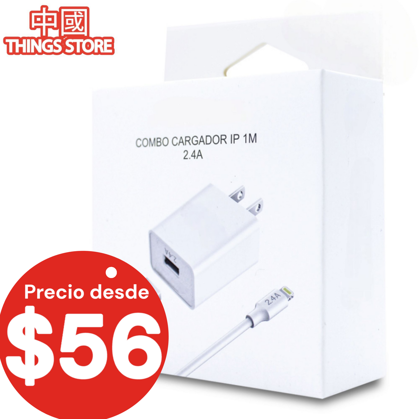 Combo cargador USB a IPH